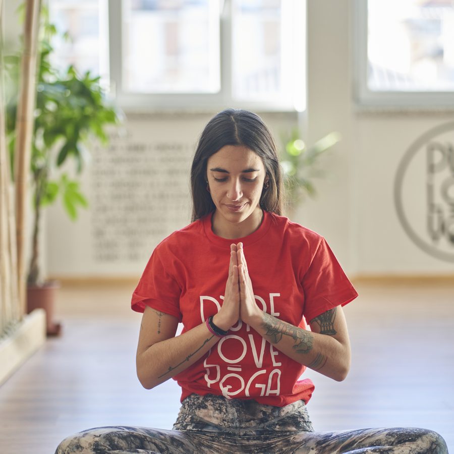 Namaste alla fine della pratica